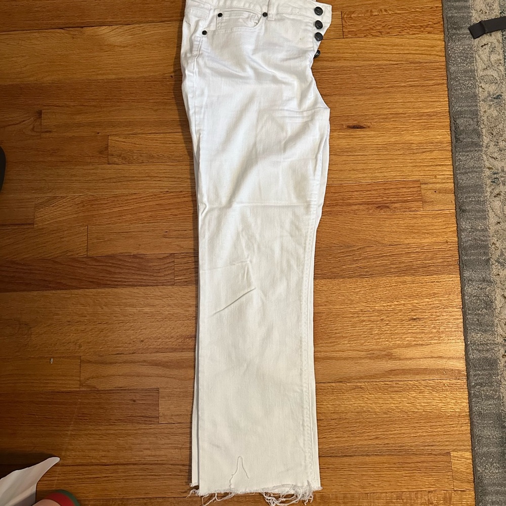 Kenneth Cole White Straight Leg Jeans